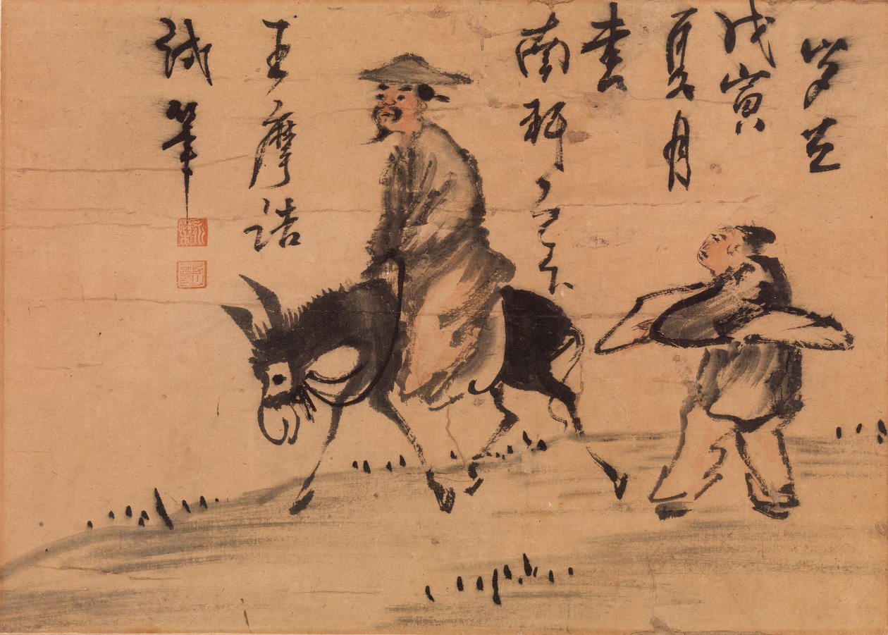 Um poeta na mula de Wang Wei
