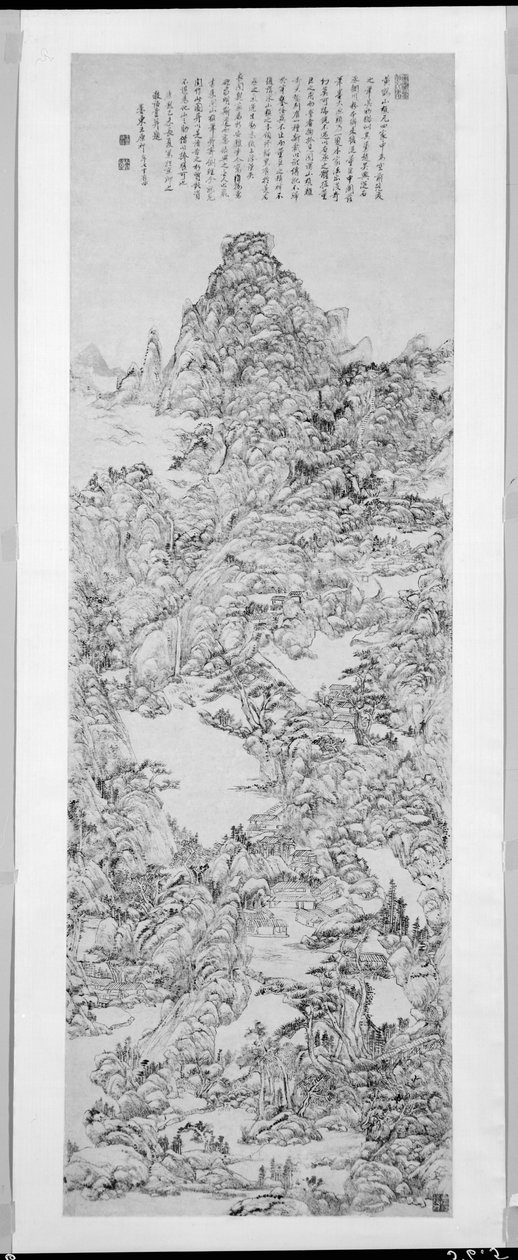 Paisagem montanhosa depois de Wang Meng de Wang Yuanqi
