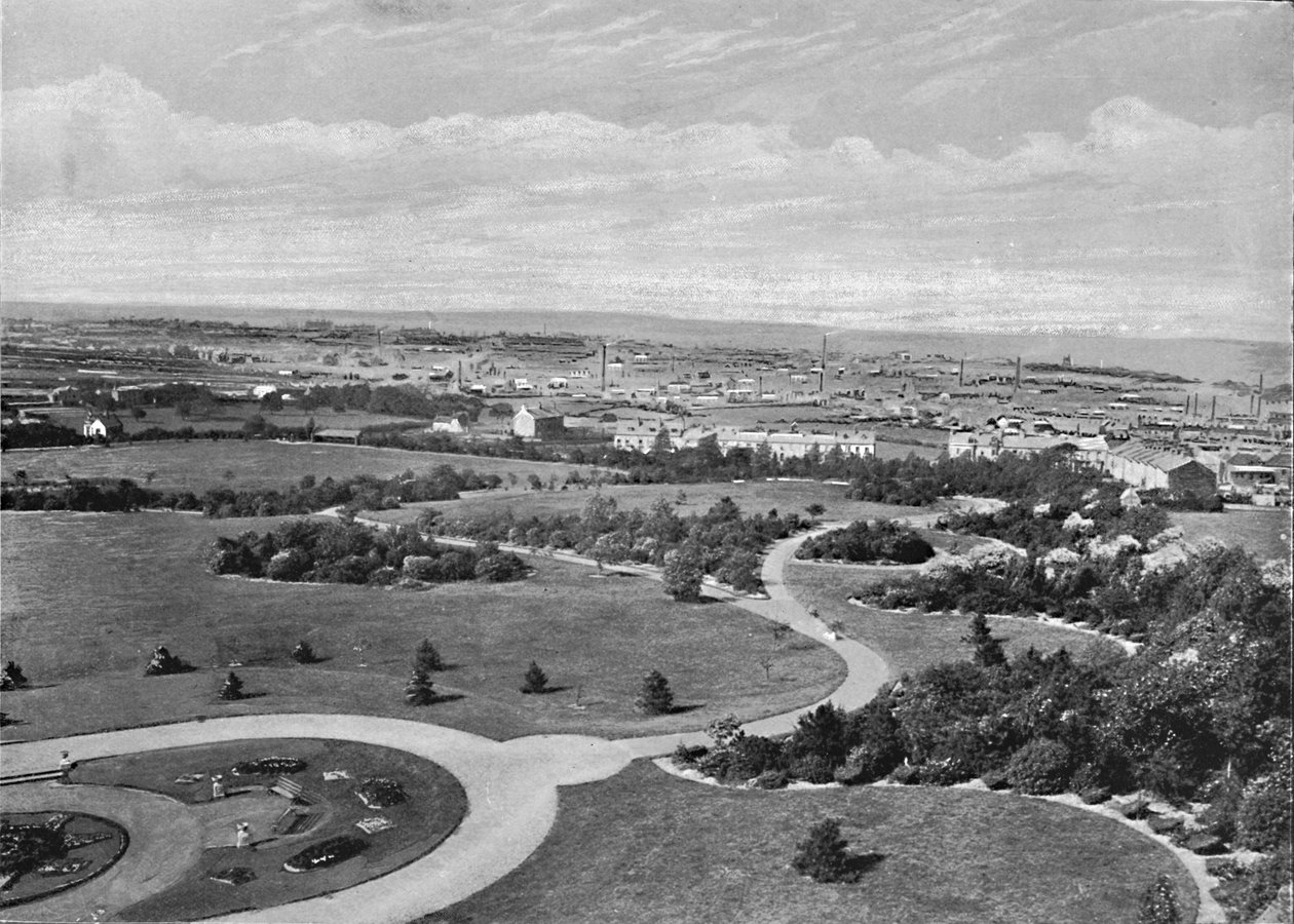 Barnsley Park e cidade, c1896 de Warner Gothard
