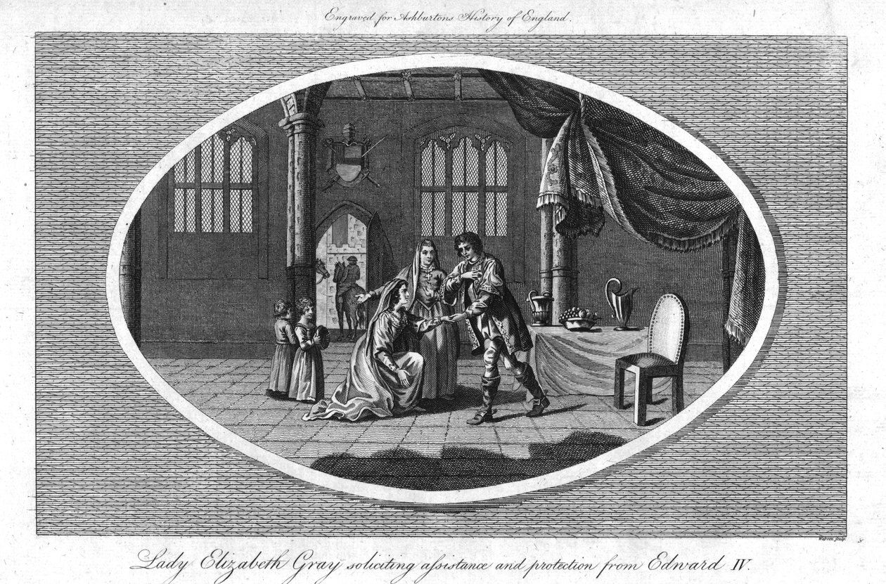 "Lady Elizabeth Gray solicitando assistência e proteção de Eduardo IV", 1793 de Warren