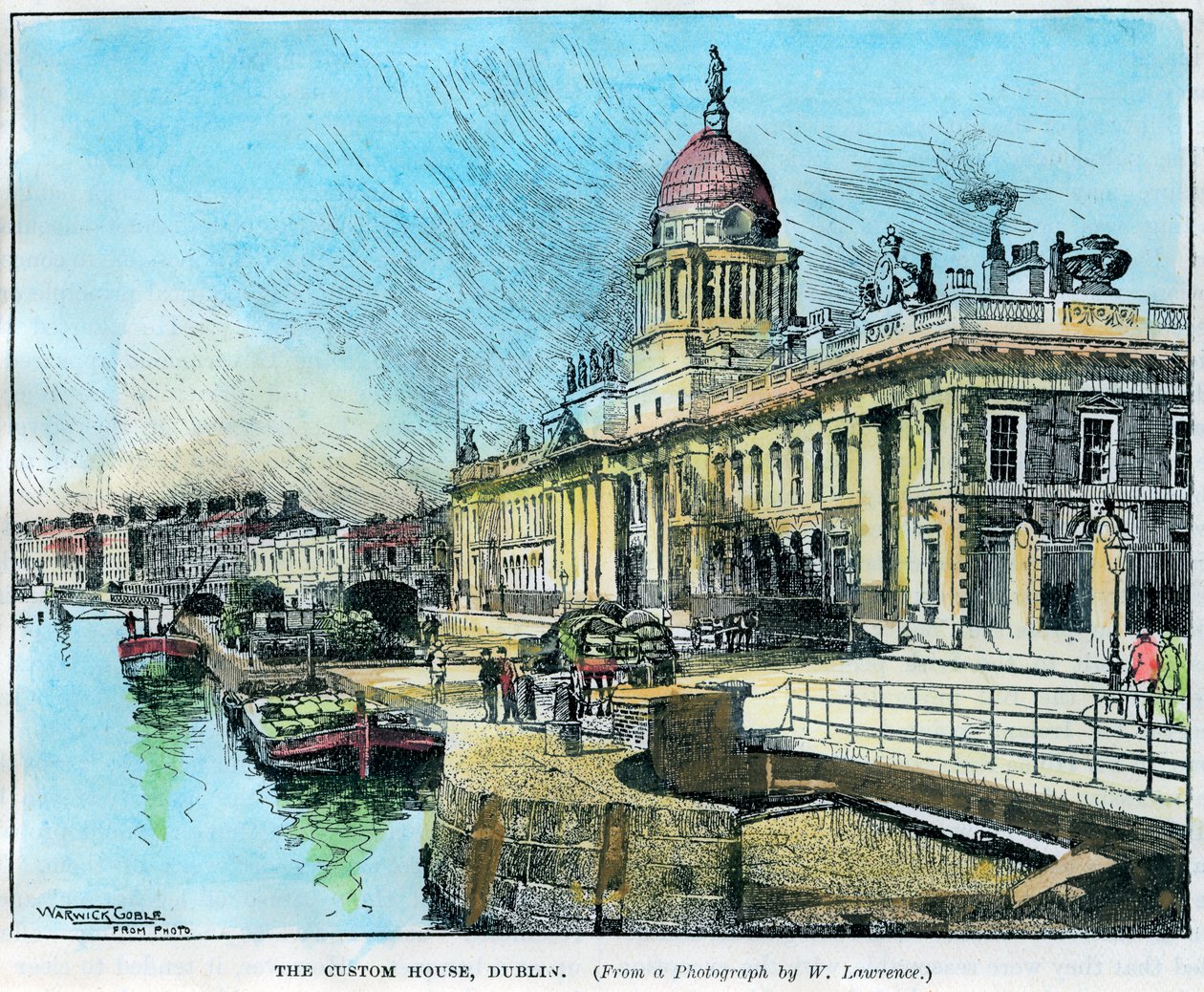 The Custom House, Dublin, Irlanda, c1890. de Warwick Goble