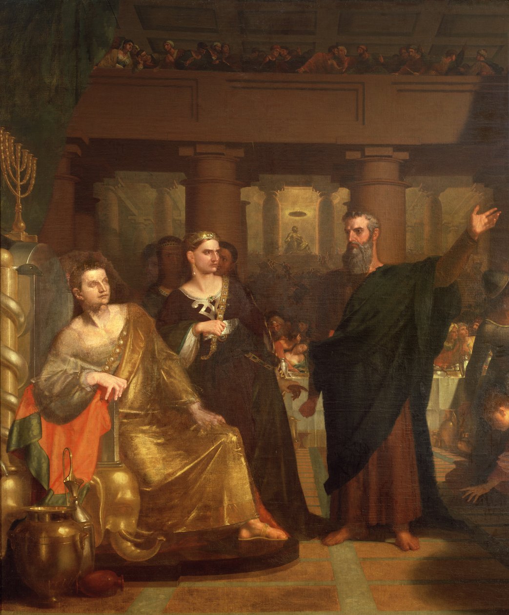 Festa de Belsazar, 1817-43 (detalhe de 363406) de Washington Allston