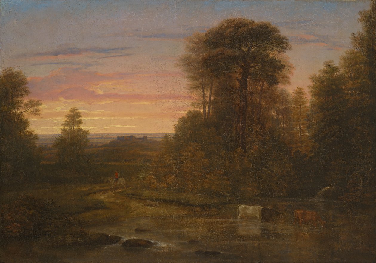 A Landscape after Sunset, c.1819 (óleo sobre tela) de Washington Allston