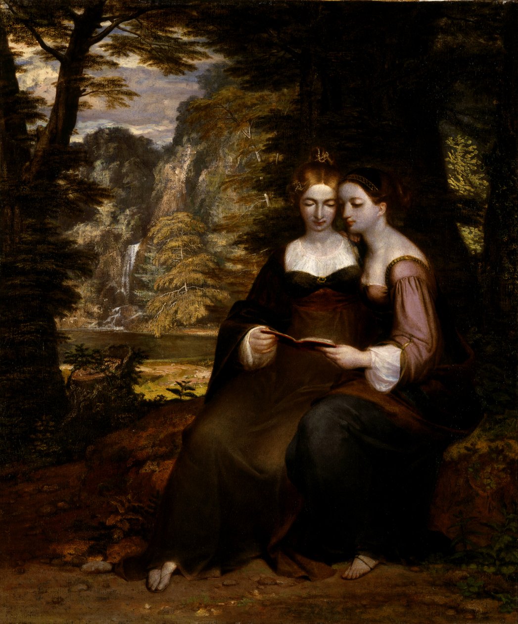 Hermia e Helena, antes de 1818. de Washington Allston