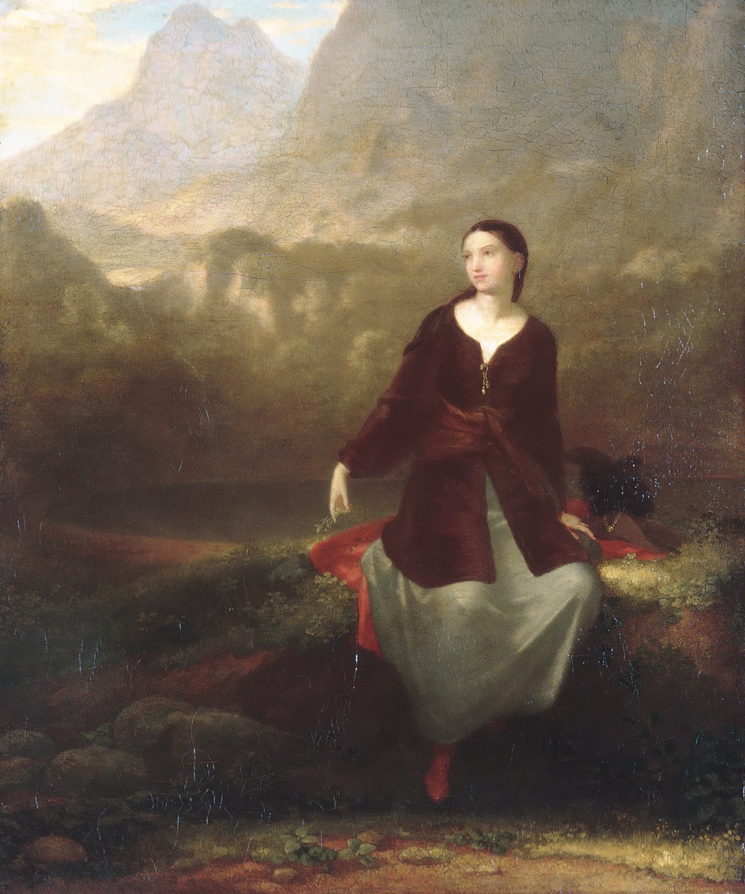 A menina espanhola em Reverie, 1831. de Washington Allston