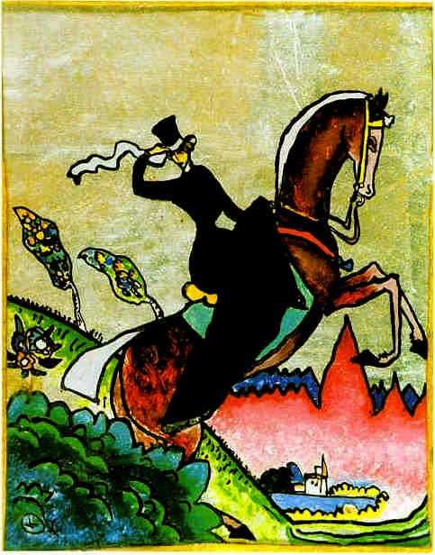 Uma amazona de equitação de Wassily Kandinsky