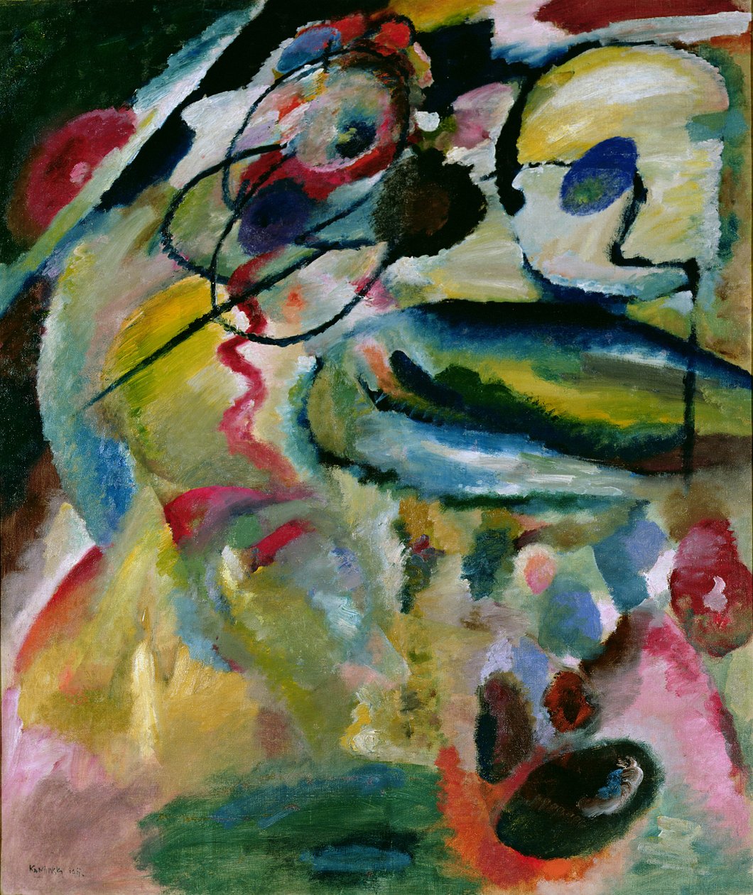 Composição Abstrata, 1911 de Wassily Kandinsky