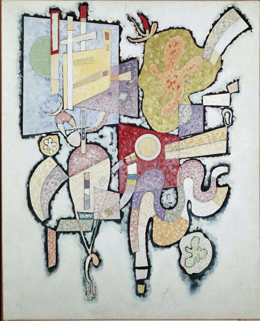 Ambiguidade - Pintura de Vassily Kandinsky (ou Wassily Kandinski ou Kandinskij, 1866-1944), 1939. Paris, Musée National dArt Moderne, Centre Pompidou de Wassily Kandinsky