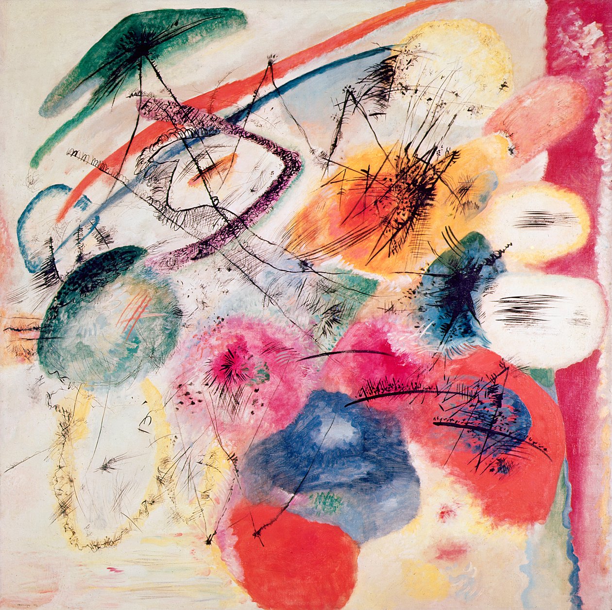 Linhas negras, dezembro de 1913 de Wassily Kandinsky