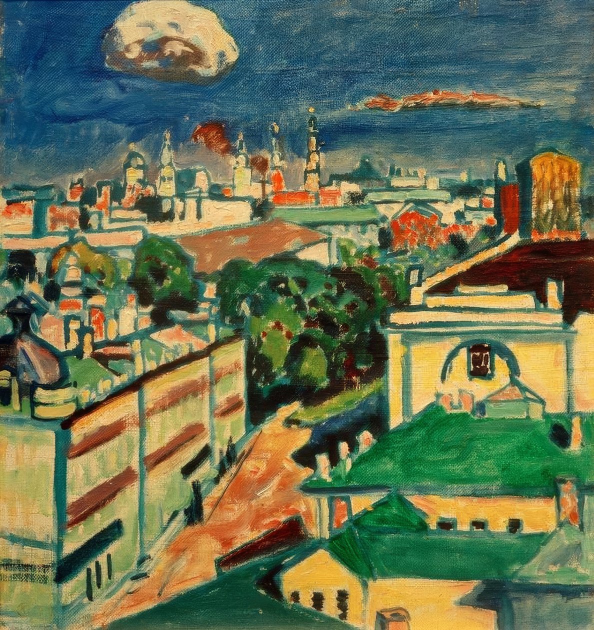 Vista de Moscou a partir da janela do apartamento de Kandinsky de Wassily Kandinsky