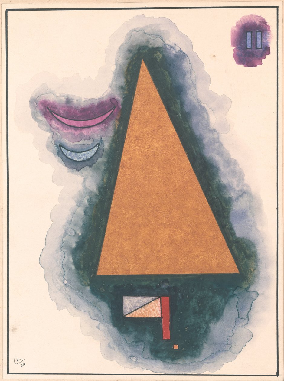 Composição, 1930 (wc, lápis e tinta no papel) de Wassily Kandinsky