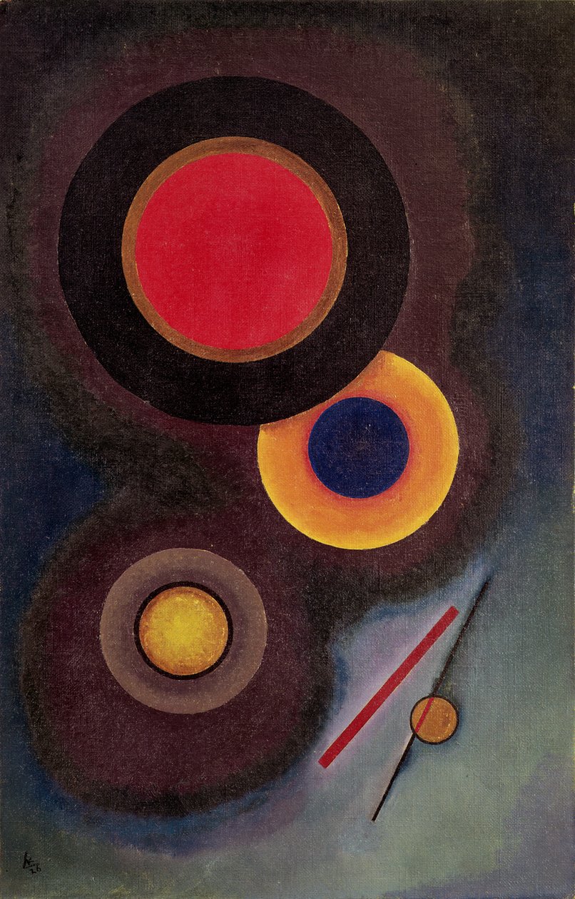 Composição com círculos e linhas, 1926 de Wassily Kandinsky
