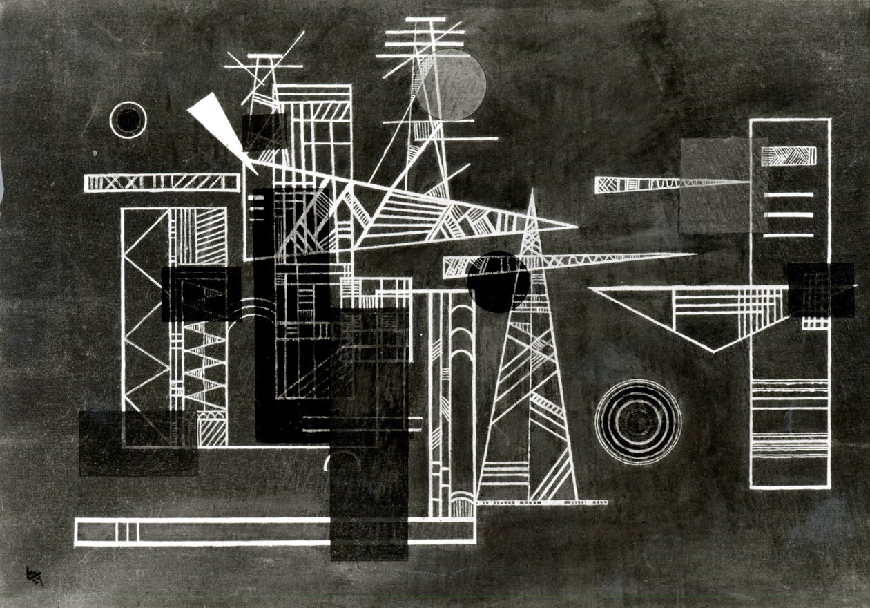 Construção com pontos, 1927 de Wassily Kandinsky