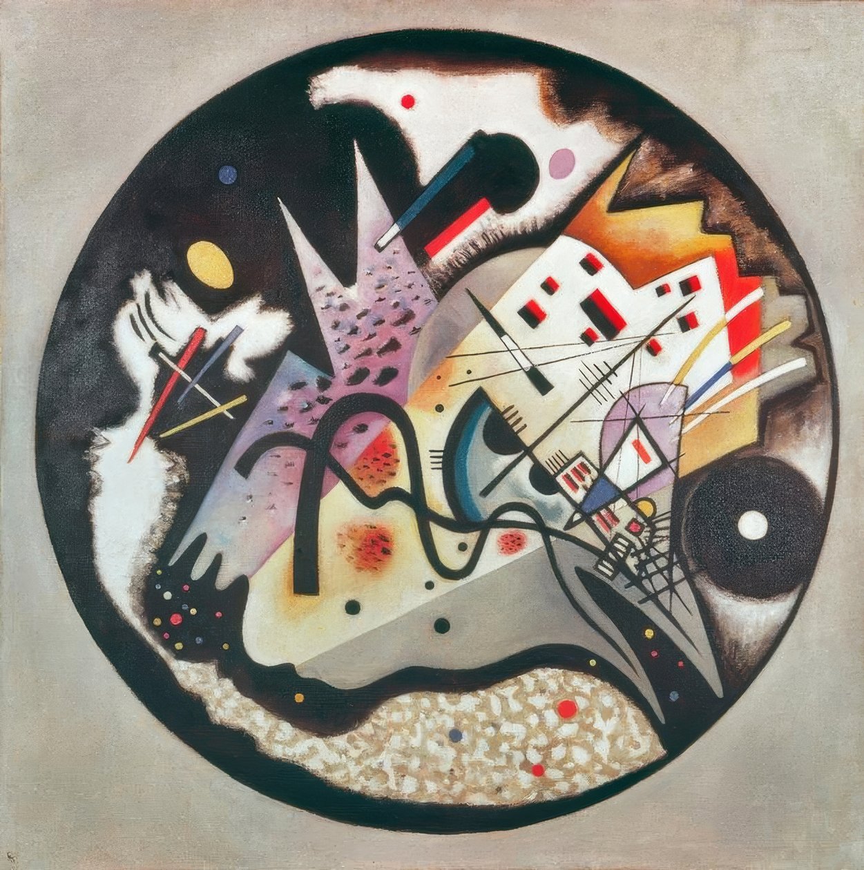 No círculo preto de Wassily Kandinsky
