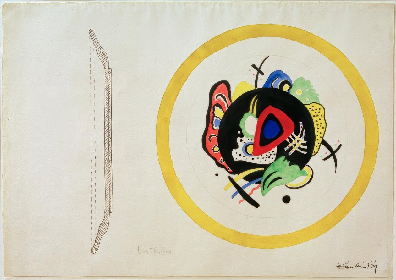 Design para prato de frutas de Wassily Kandinsky