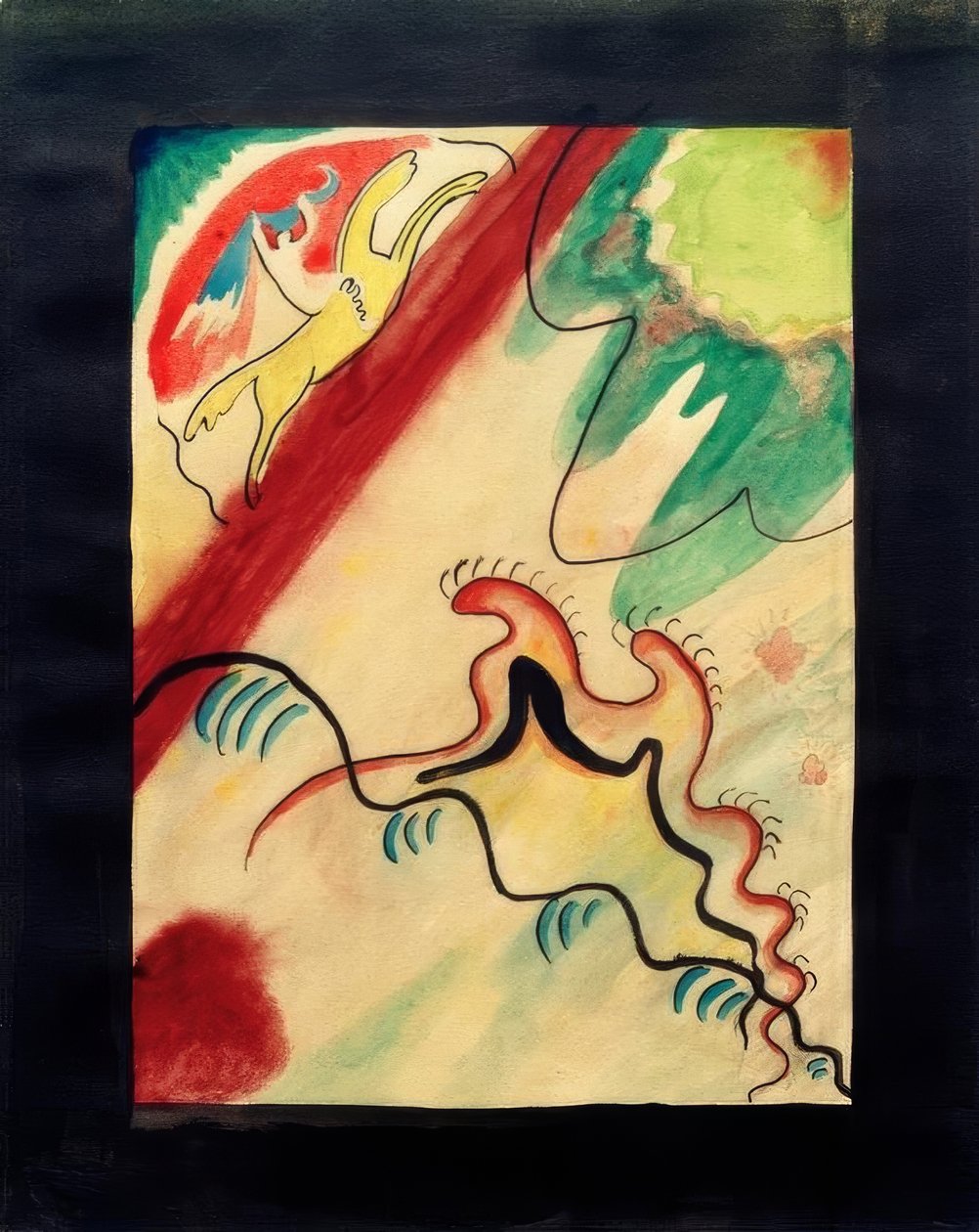Design para a capa do almanaque The Blue Rider de Wassily Kandinsky