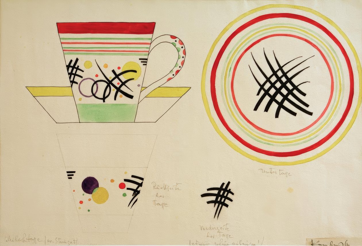 Design para um copo de leite de Wassily Kandinsky