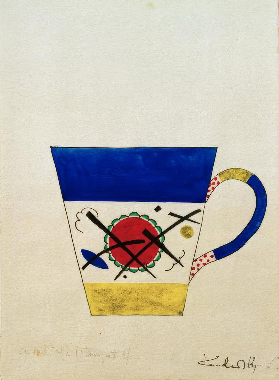 Design para um copo de leite de Wassily Kandinsky