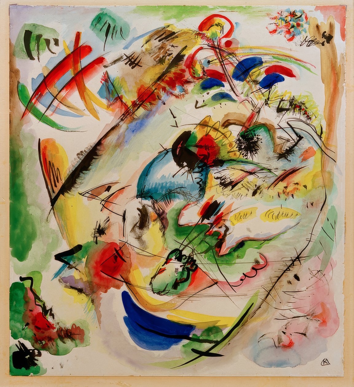 Rascunho para improvisação sonhadora de Wassily Kandinsky