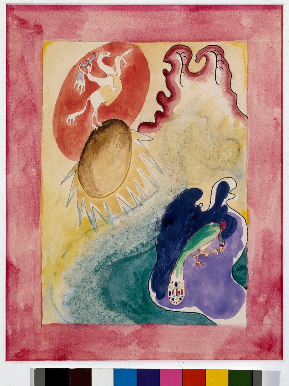 Expressionismo: projeto de capa para o almanaque de “The Blue Rider” ” de Wassily Kandinsky