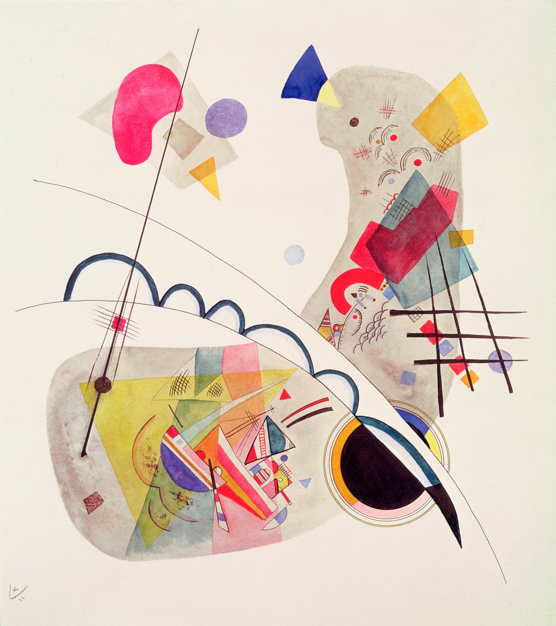 Grave Forme, 1922 (caneta e tinta no papel) de Wassily Kandinsky