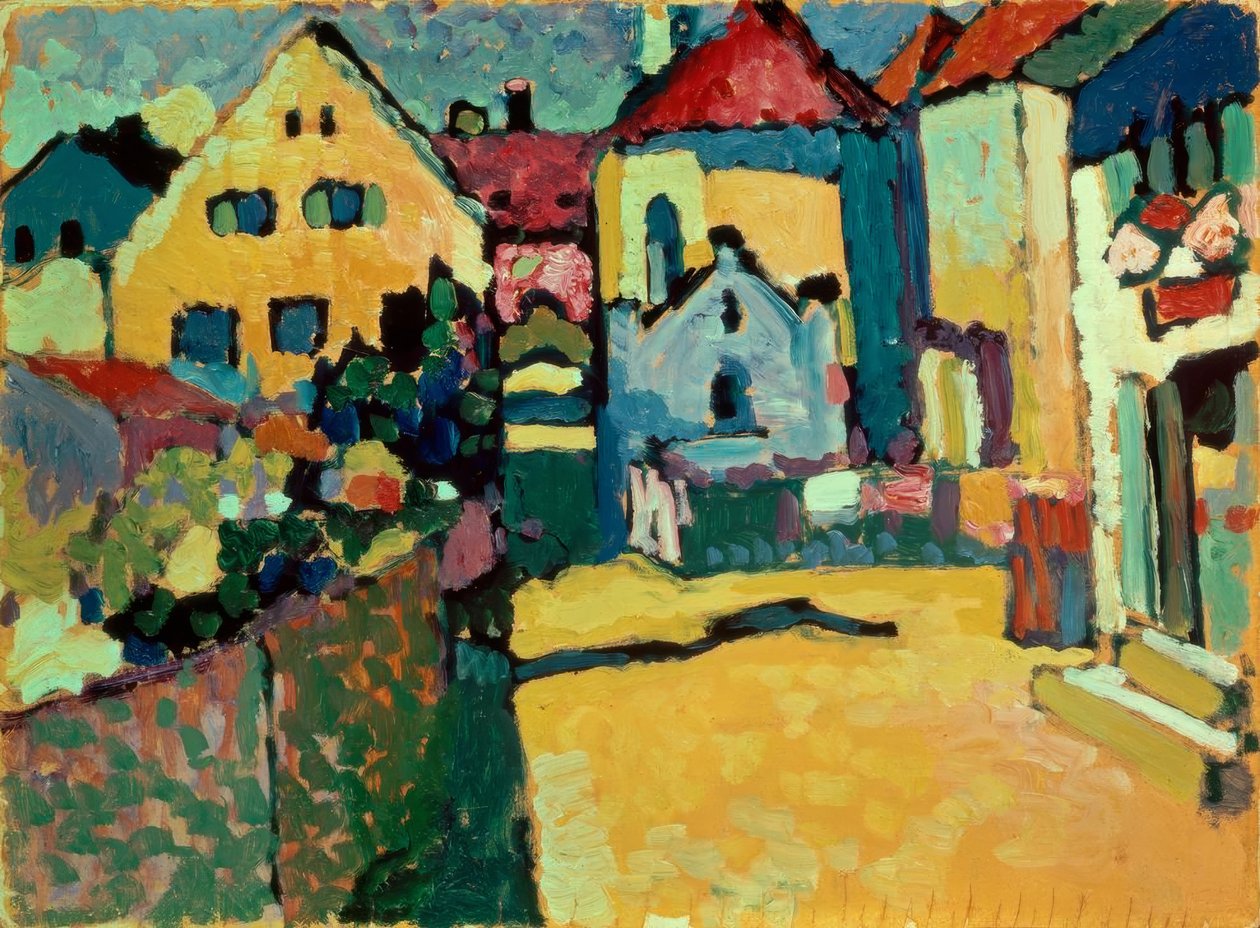 Grüngasse em Murnau (Murnau - Grüngasse) de Wassily Kandinsky