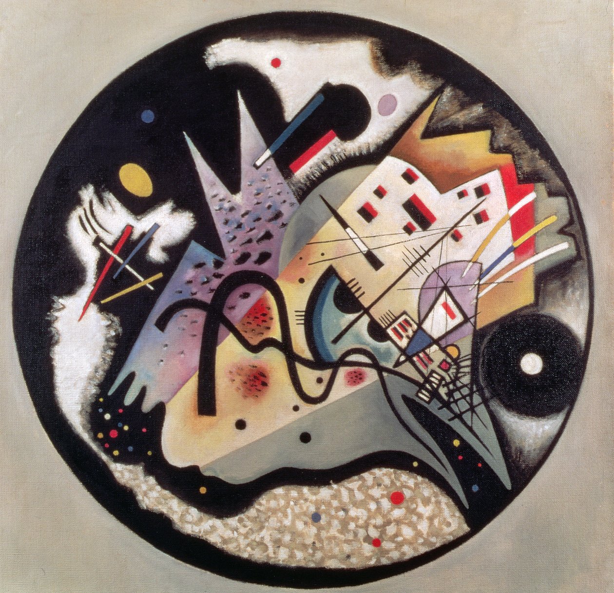 No Círculo Negro, 1923 de Wassily Kandinsky