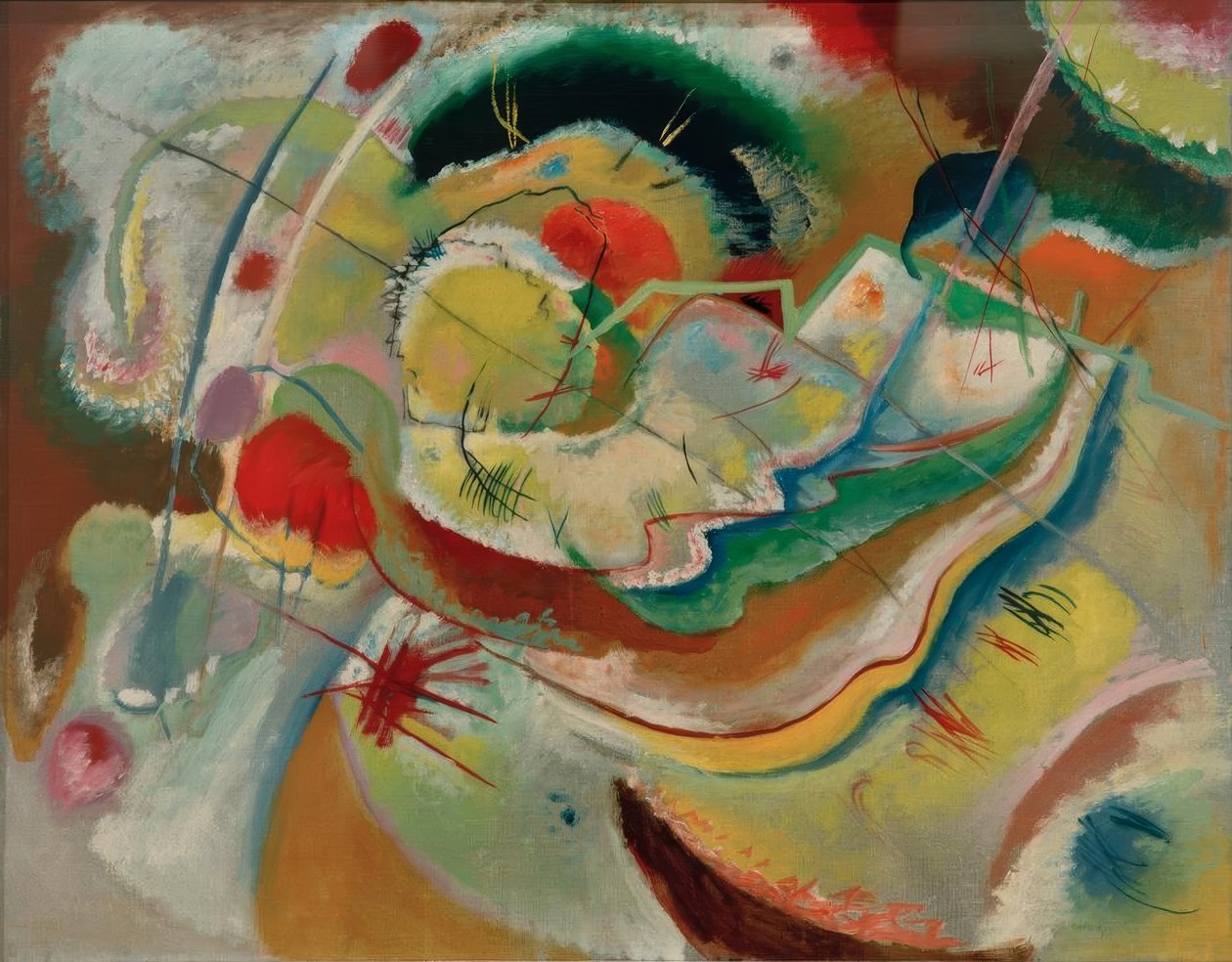 Imagem pequena com amarelo de Wassily Kandinsky