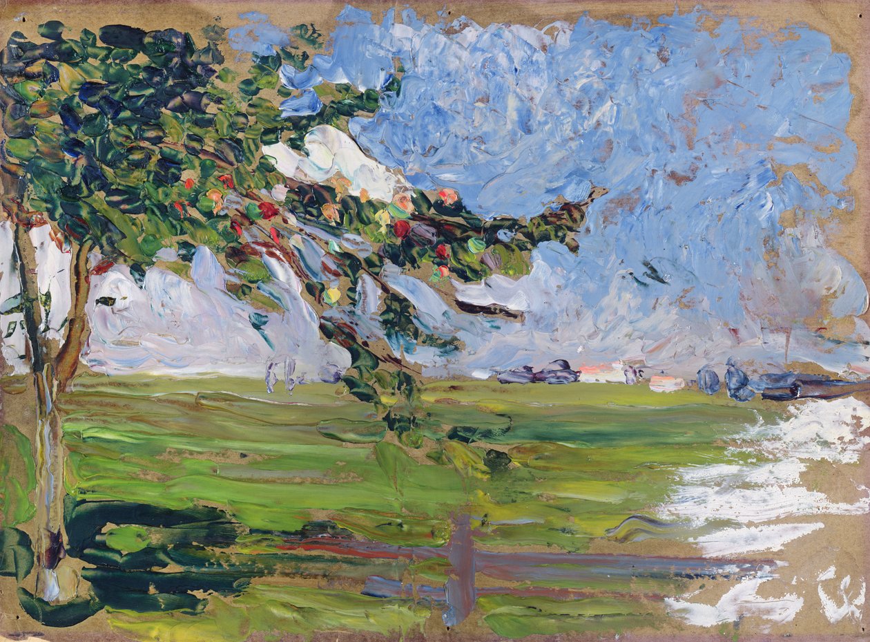 Paisagem com uma macieira, 1906 de Wassily Kandinsky