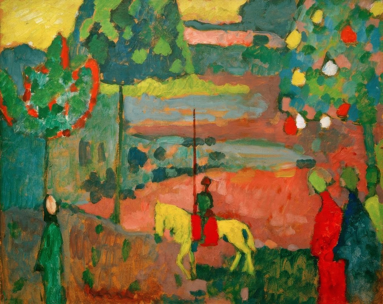 Lancer na paisagem de Wassily Kandinsky