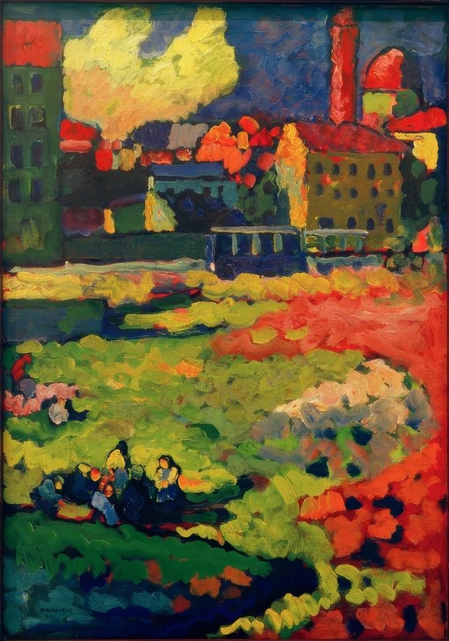 Munique - Em frente à cidade de Wassily Kandinsky