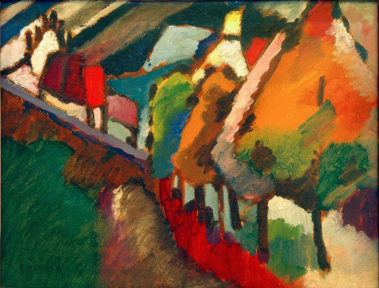 Estudo da natureza de Murnau III de Wassily Kandinsky
