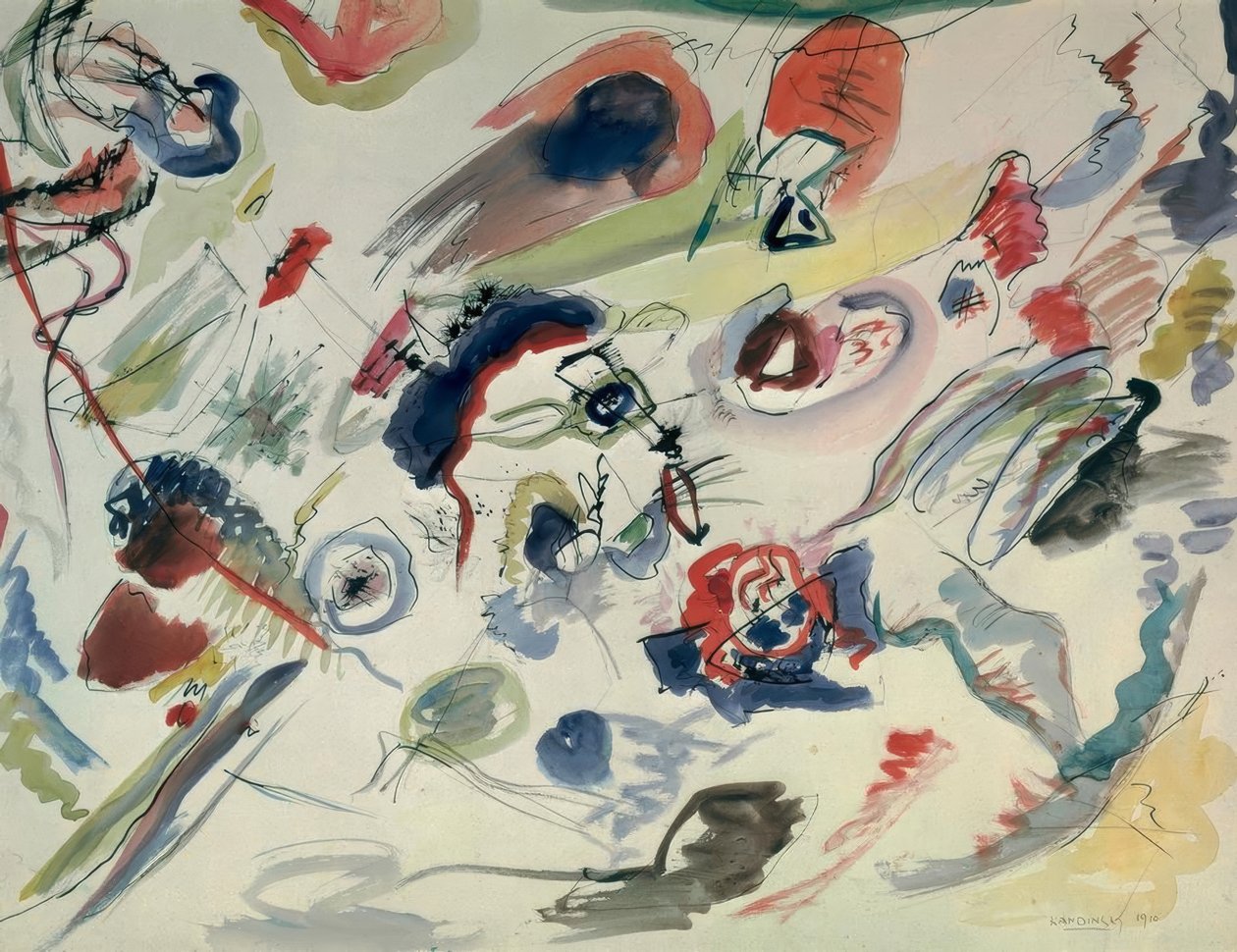 Sem título (Primeira aquarela abstrata) de Wassily Kandinsky