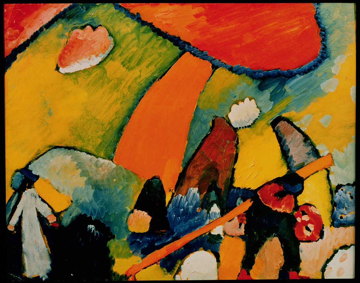 Na praia, 1909 de Wassily Kandinsky