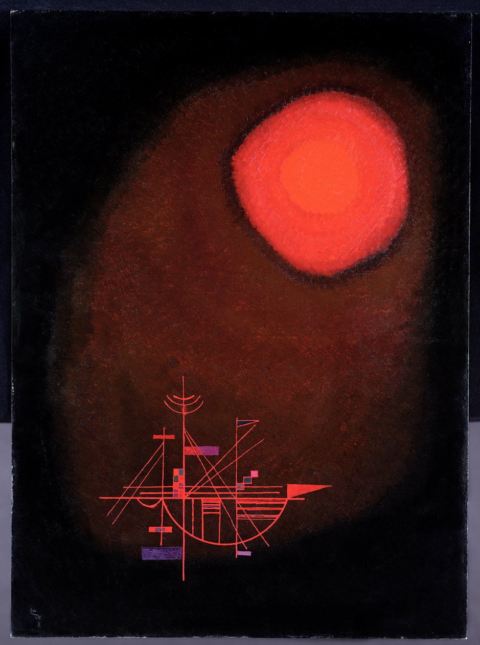 Um Espeto, 1925 (óleo no cartão) de Wassily Kandinsky