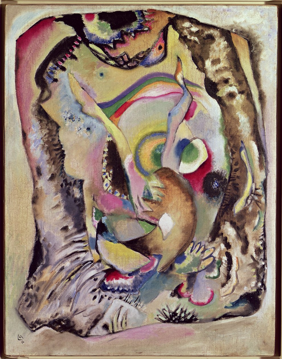 Pintando em um terreno leve, 1916 de Wassily Kandinsky