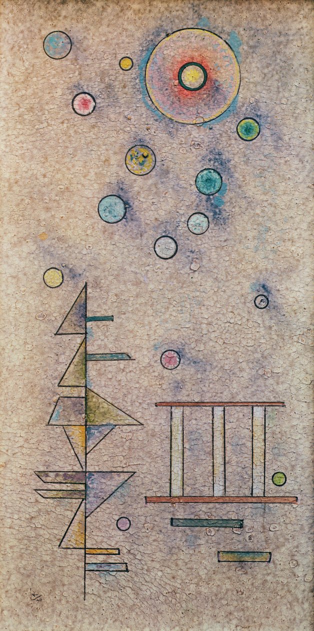 Raramente, 1930 (tempera em gesso) de Wassily Kandinsky