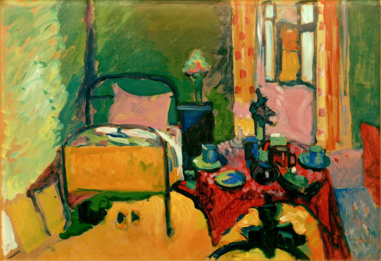 Quarto em Ainmillerstrasse de Wassily Kandinsky