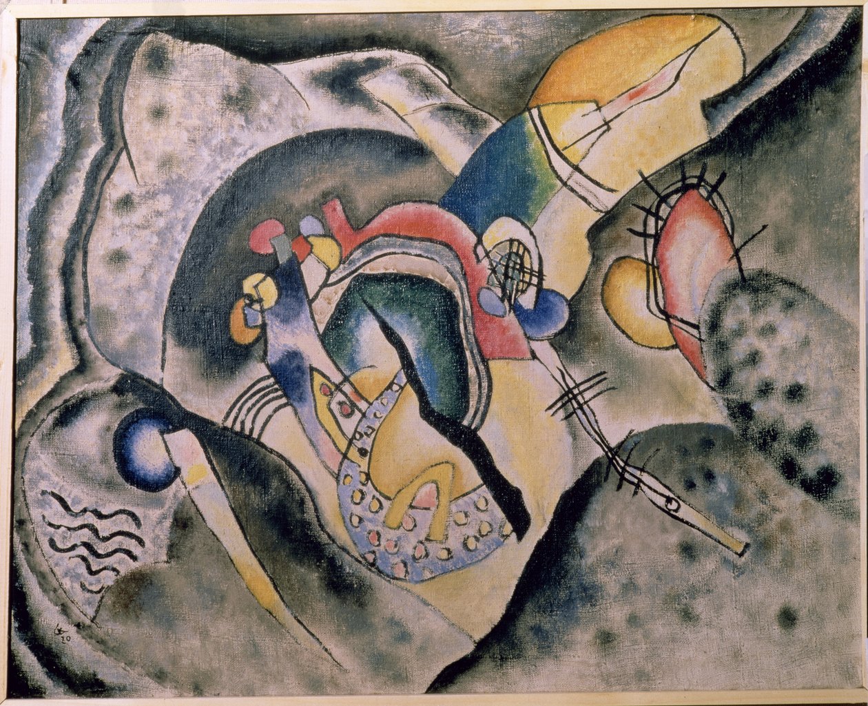 O traço preto, 1920 de Wassily Kandinsky