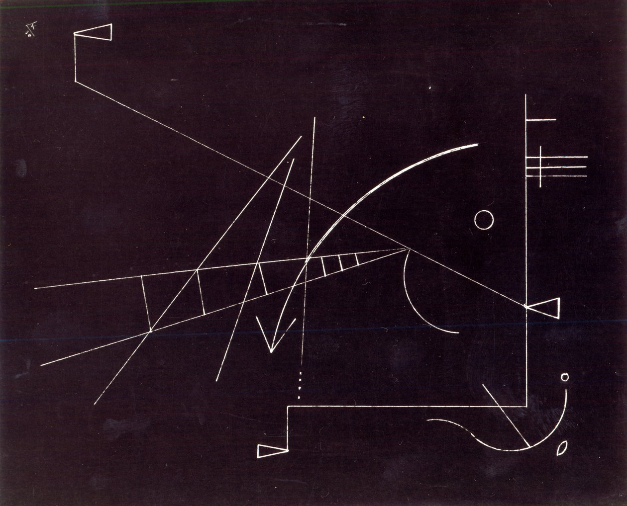 Sem título, 1930 (caneta e tinta no papel) de Wassily Kandinsky