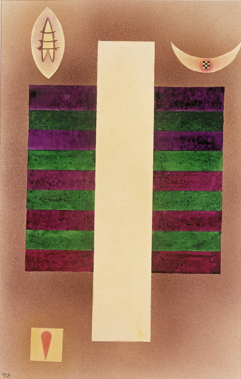 Vertical, 1928 (nº 274) (guache e wc no papel) de Wassily Kandinsky