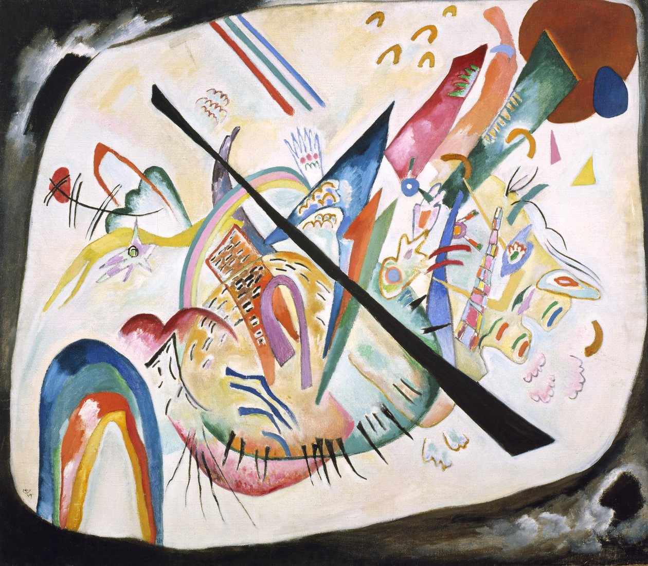 Oval branco, 1919 de Wassily Kandinsky