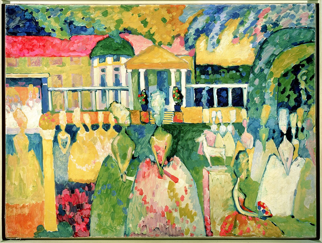 Mulheres em Crinolines, 1909 de Wassily Kandinsky