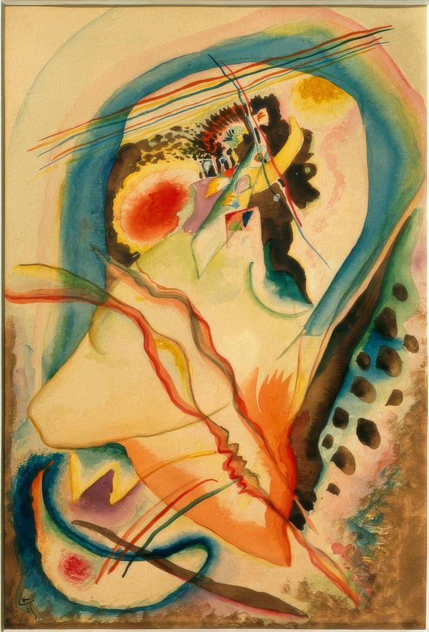 Composição abstrata de Wassily Kandinsky