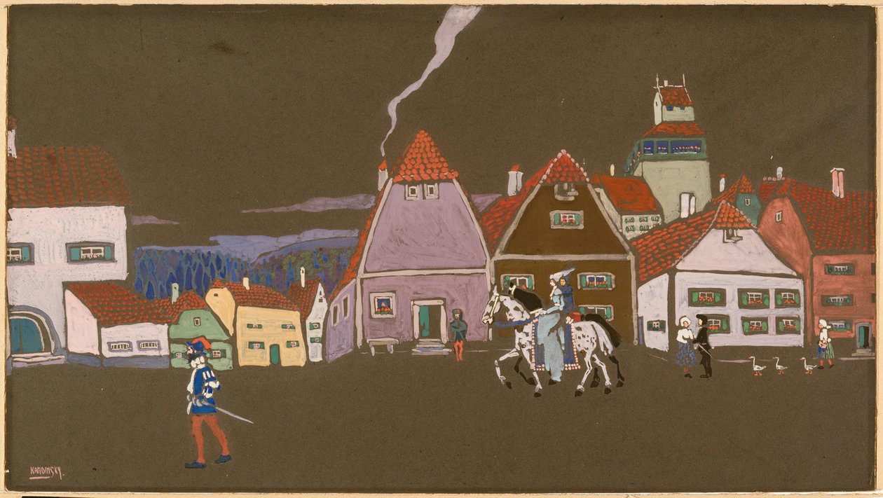 Cidadezinha antiga de Wassily Kandinsky