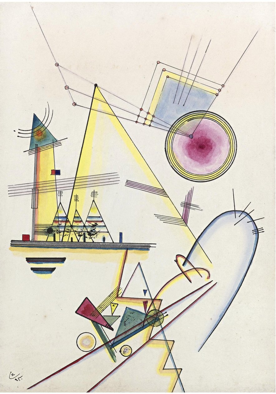 Pintura "Alma Delicada" de Vassily Kandinsky (ou Wassily Kandinski ou Kandinskij) de Wassily Kandinsky