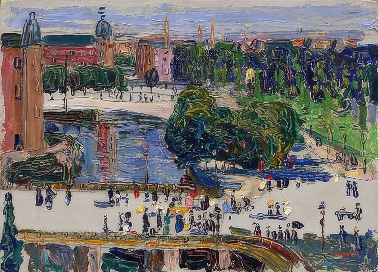 Amsterdam - vista da janela. 1904 de Wassily Kandinsky