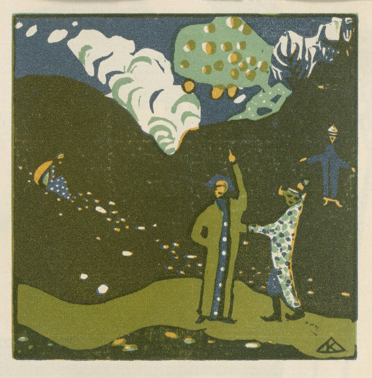 Macieira (folha 39 de: «Sons») de Wassily Kandinsky