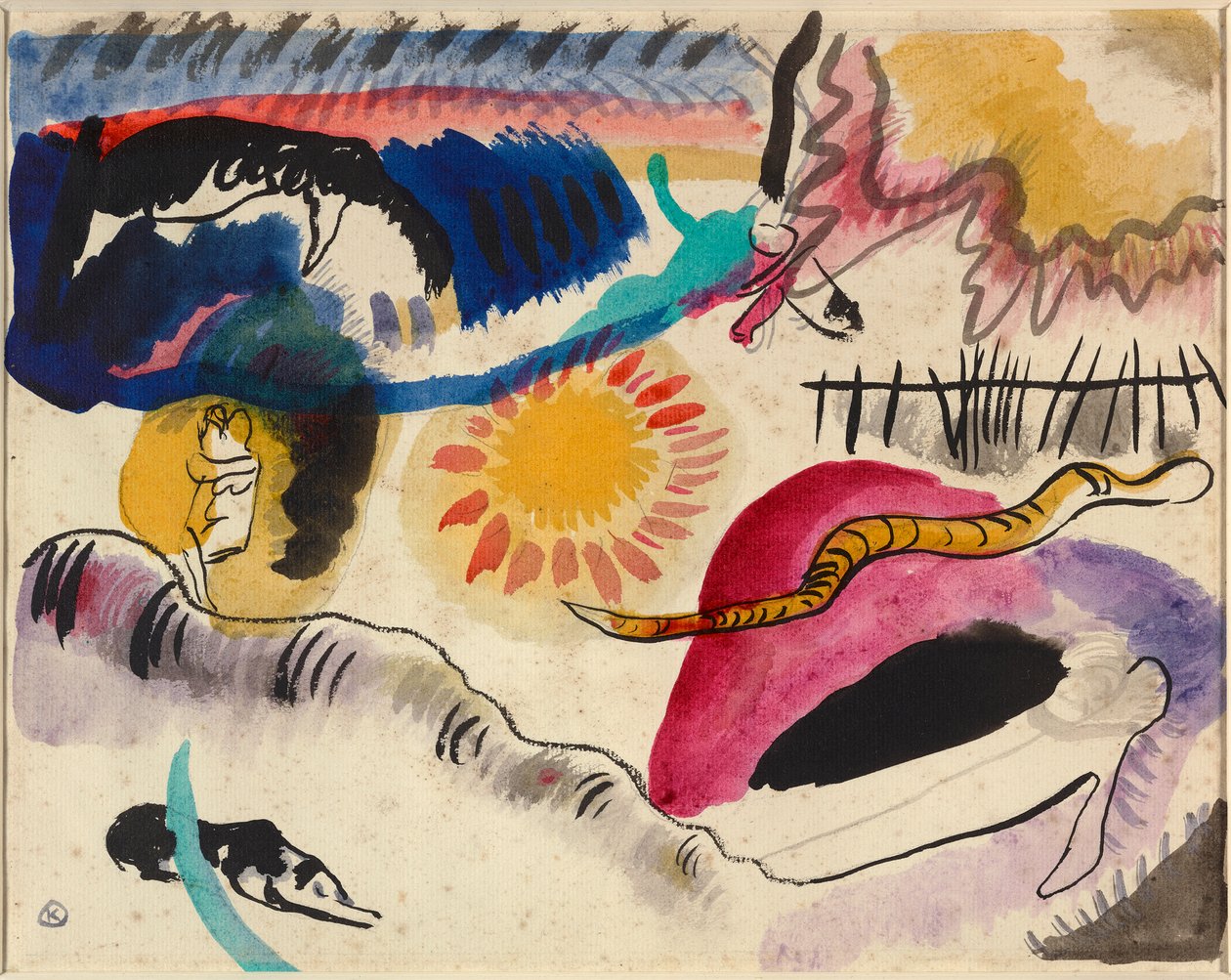 Aguarela nº 3 (Love Garden) de Wassily Kandinsky