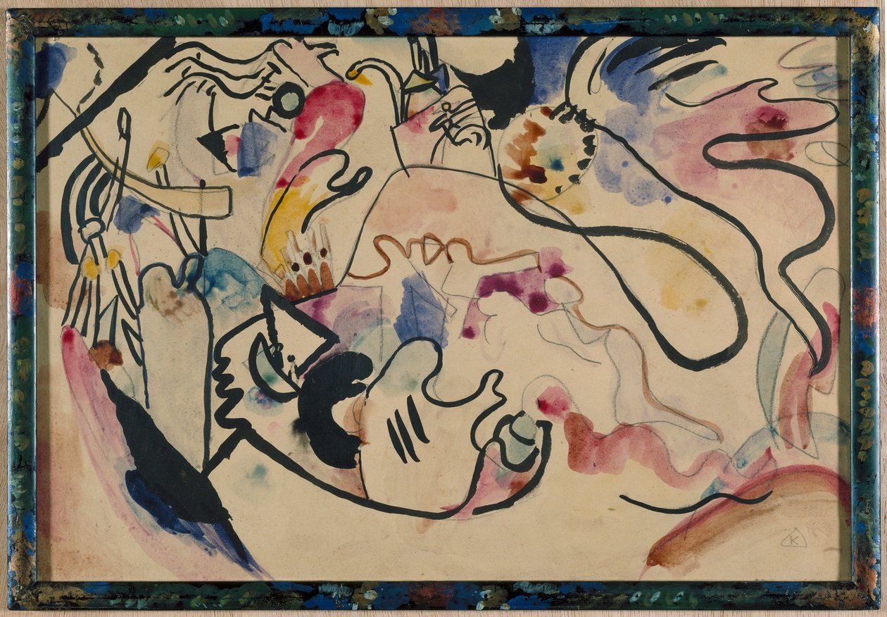 Aguarela n.º 8 «Juízo Final» de Wassily Kandinsky